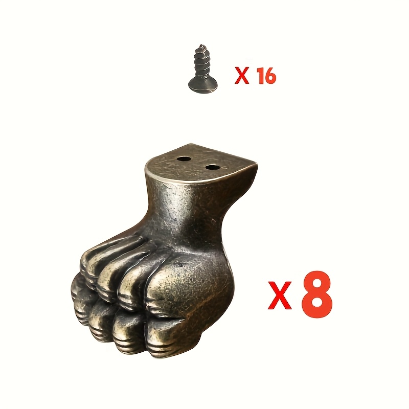 Furniture Hardware Brass - 8 шт. Антикварные латунные декоративные ножки-уголки
