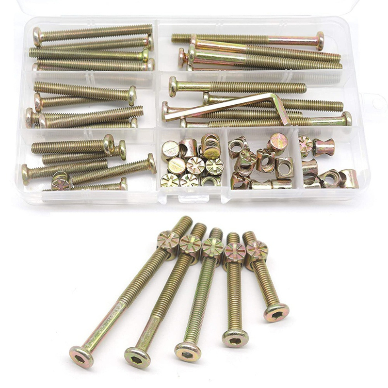 50 шт. M6x40/50/60/70/80 мм ви – обзор и цена Furniture Hardware Barrel Nut